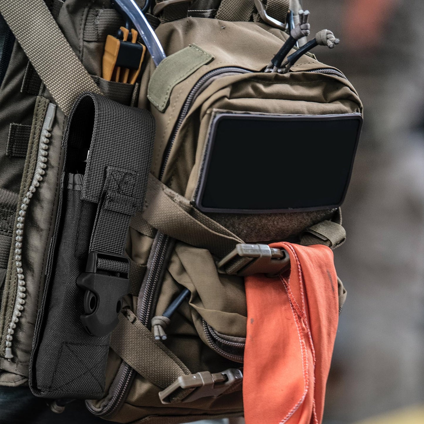 bvya 2 Pack Tactical Molle Flashlight Pouch Holster Case Belt Pouch, Lightweight Molle Pouch Mini Tool Pouch for Tactics Accessory