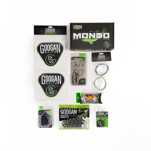 Googan Squad Mondo Kit Green Series – Mystery Tackle Box Bass Fishing Kit with Comprehensive Lures Set for Largemouth and Smallmouth – Bass Lure Includes Banger, Zinger, Juicee Jig & Krackin’ Craw