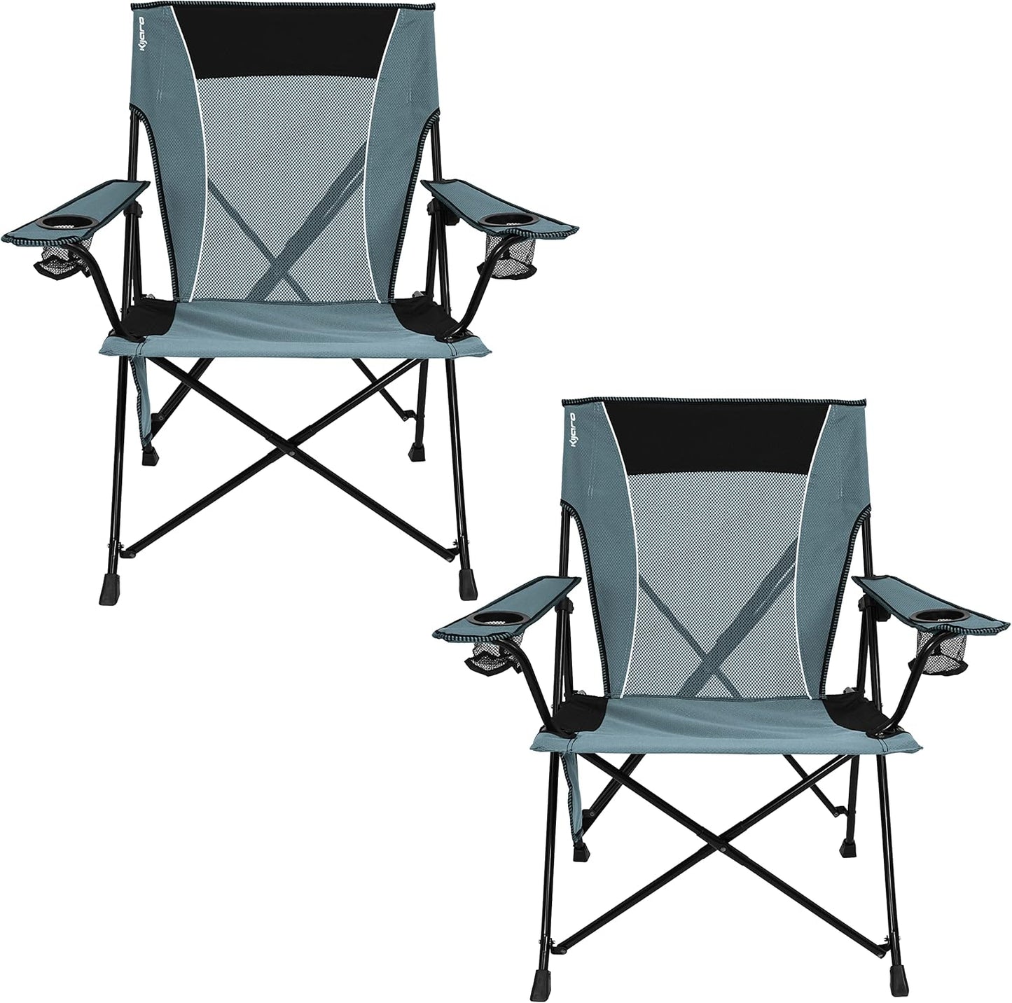 Kijaro Enjoy Versatile Folding Sports, Outdoor Chair & Lawn Chair, Dual Lock Feature, Maldives Blue (Hard Arm)