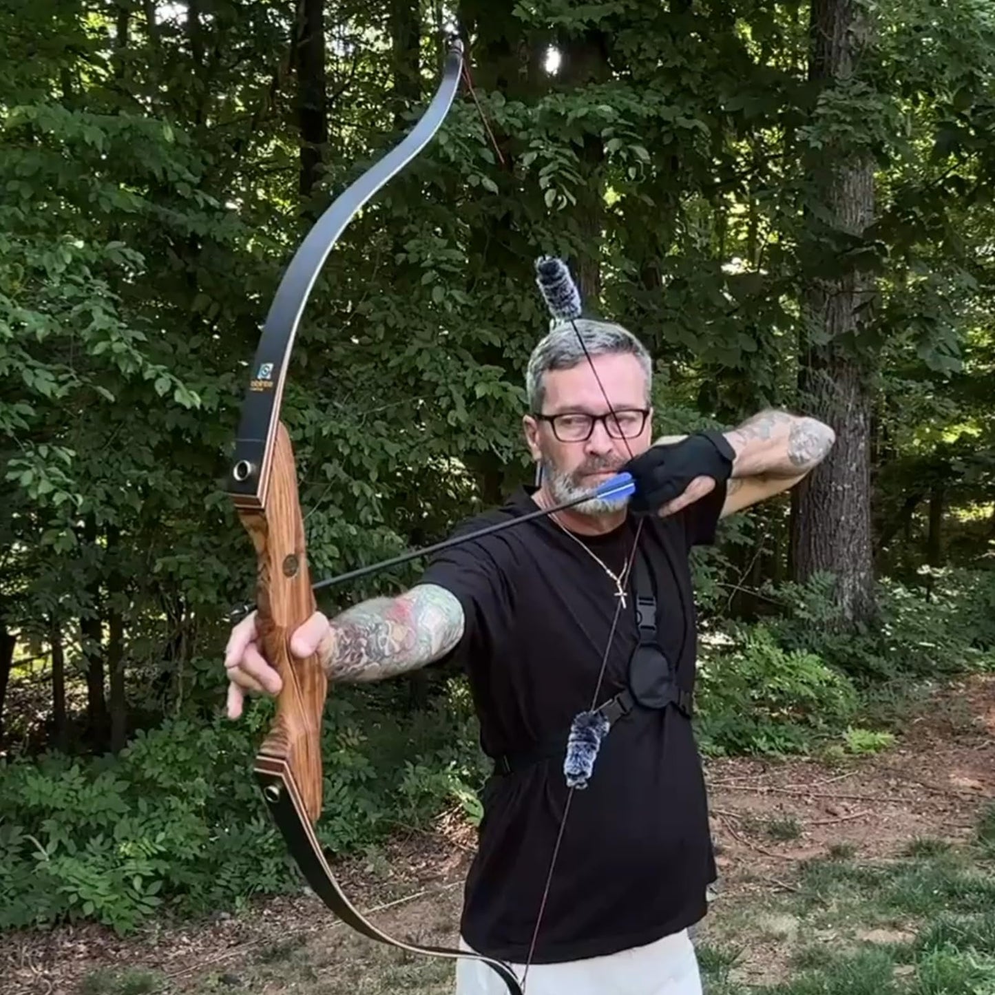 Sanlida Eagle X9 New 58” RTH Standard Hunting Recurve Bow and Arrow Set for Adults and Hunters, Wooden Takedown Recurve Bows Package for Outdoor, Hunting and Practice (35 Lbs, Right Hand)