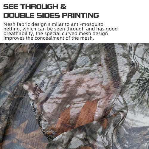 LOOGU Camo Netting Mesh Camouflage Net Bulk Roll Quiet Nets for Hunting Military Shooting Camping Sunshade Party Decoration Super 2.0