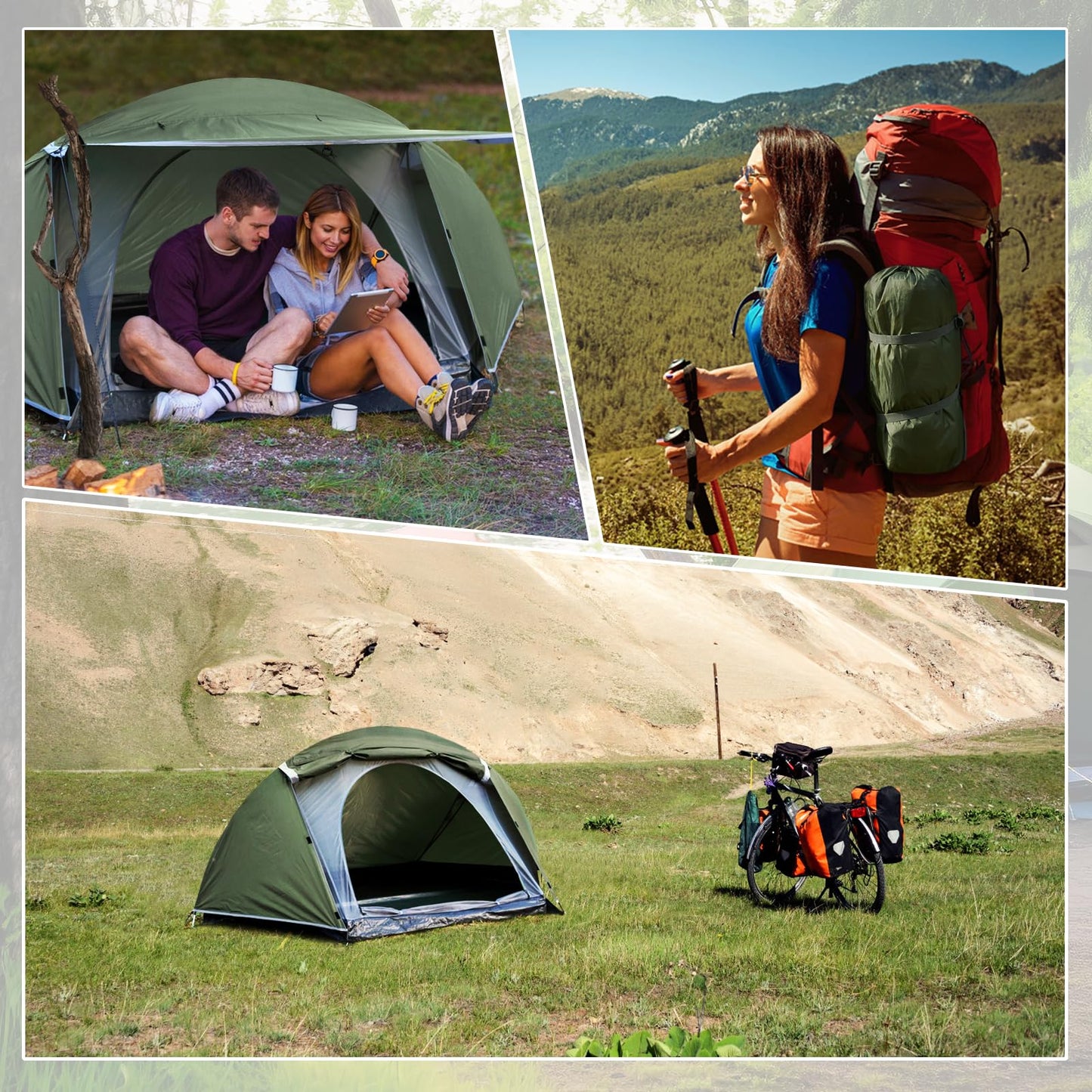 1 Person Tent for Camping, Backpacking Tent with Easy Setup, 3 to 4 Season Camping Tents, Lightweight Outdoor Tent for Hiking Mountain Hunting