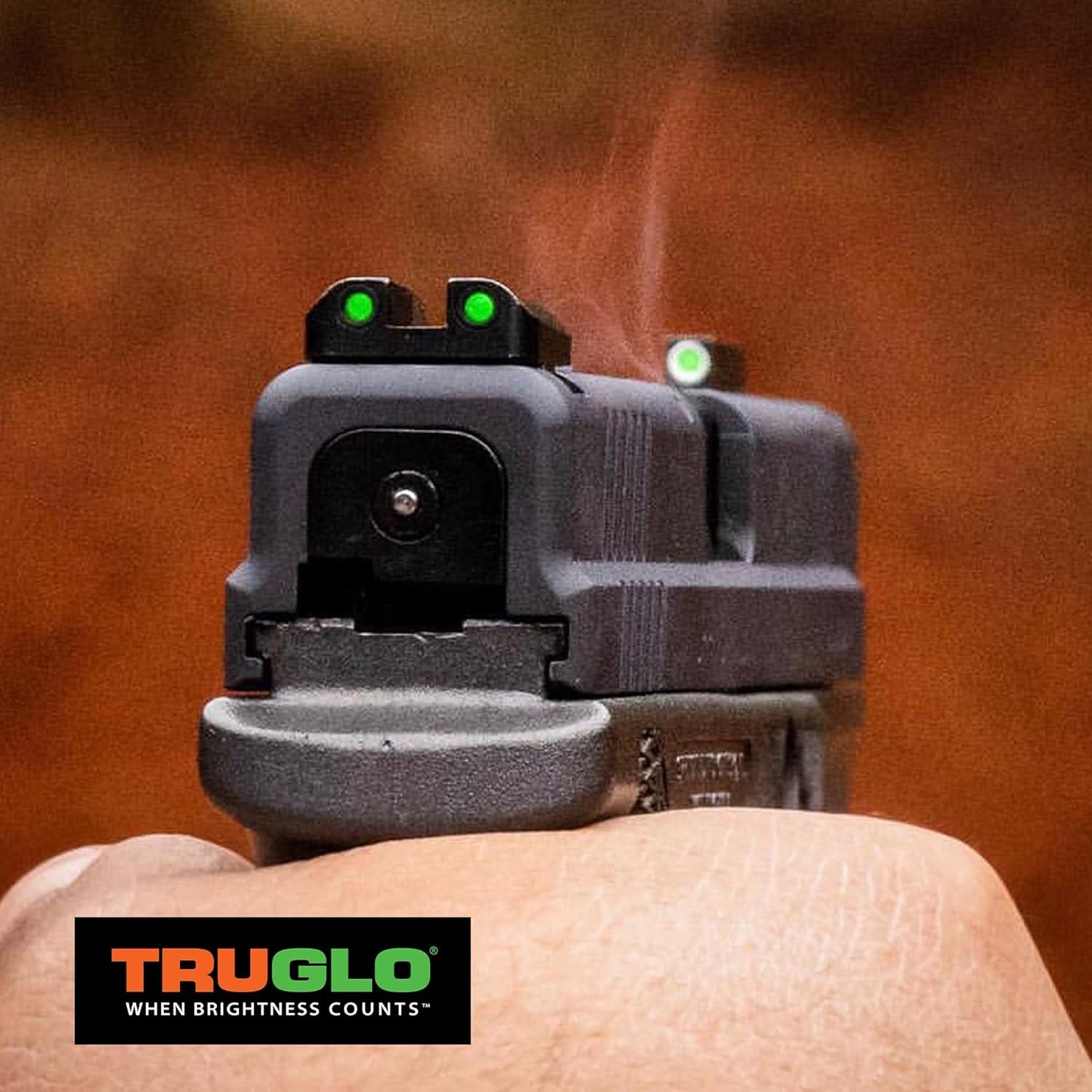TRUGLO TFX Handgun Sight | Durable Shock-Resistant Compact Brightly Glowing Tritium & Fiber-Optic Xtreme Day/Night Sight for Handguns