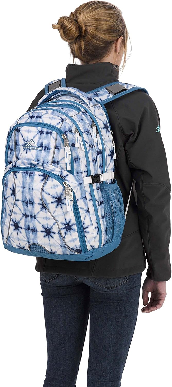 High Sierra Swerve Laptop Backpack, Crimson/Black, One Size