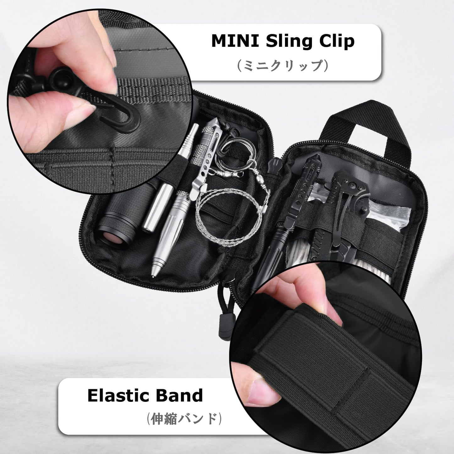 YAPJEB Molle EDC Organizer Pouch - Small Tool Storage Case Nylon Tactical Utility Pouch for Phone, Electronic Accessories, IFAK First Aid Kits - Tactical Accessories Organizer Pocket