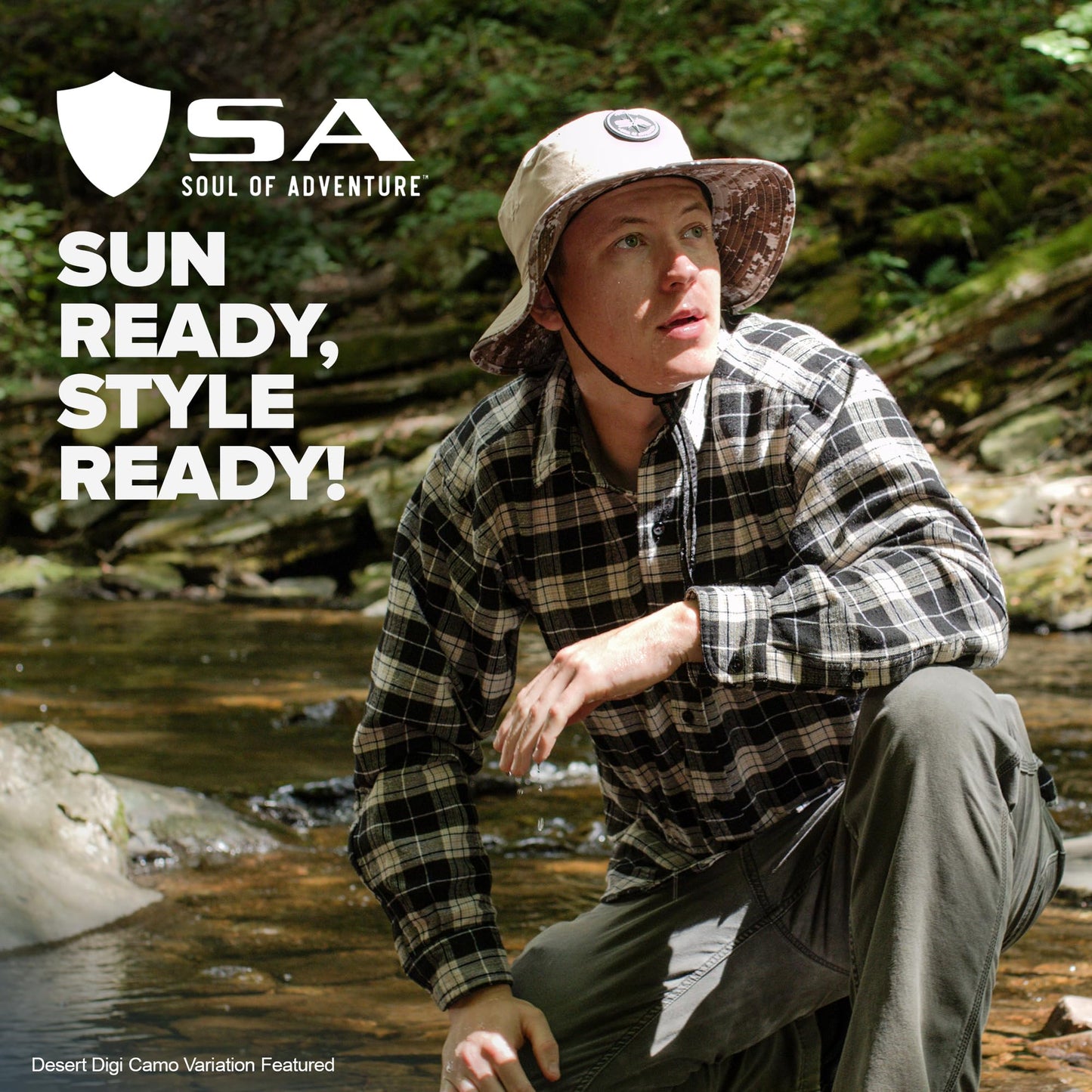 S A Company Bucket Hat | UV 50+ for Adults | Sun Protection with Adjustable Fit, Moisture-Wicking Fabric Black