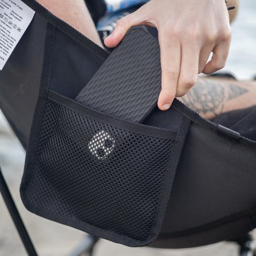 OLSUS Portable Camping Chair, Compact Folding Beach Chair, Lightweight Camping Chair, Portable Folding Chair, Travel Chair, Park Chair, Festival Chair, Field Chair, Ultralight Chairs for Adults, Black