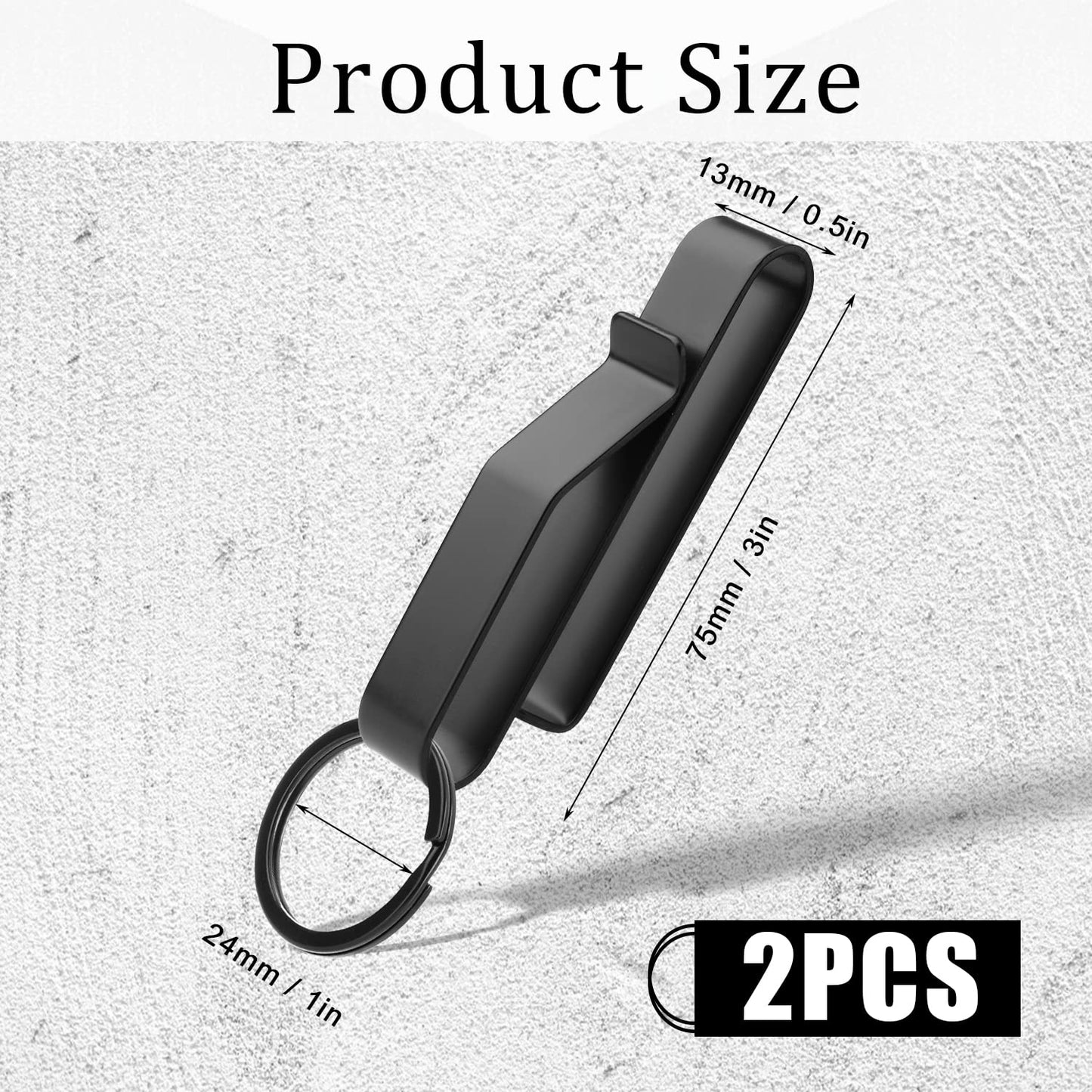 Belt Key Holder Clip, Fits 1.5-2.25inch/3.8cm-5.7cm Standard or Extra Thick Duty Belts Quick Release Tactical Belt Key Holder Clip Designed for Police Prison Guards law enforcement fire agencie