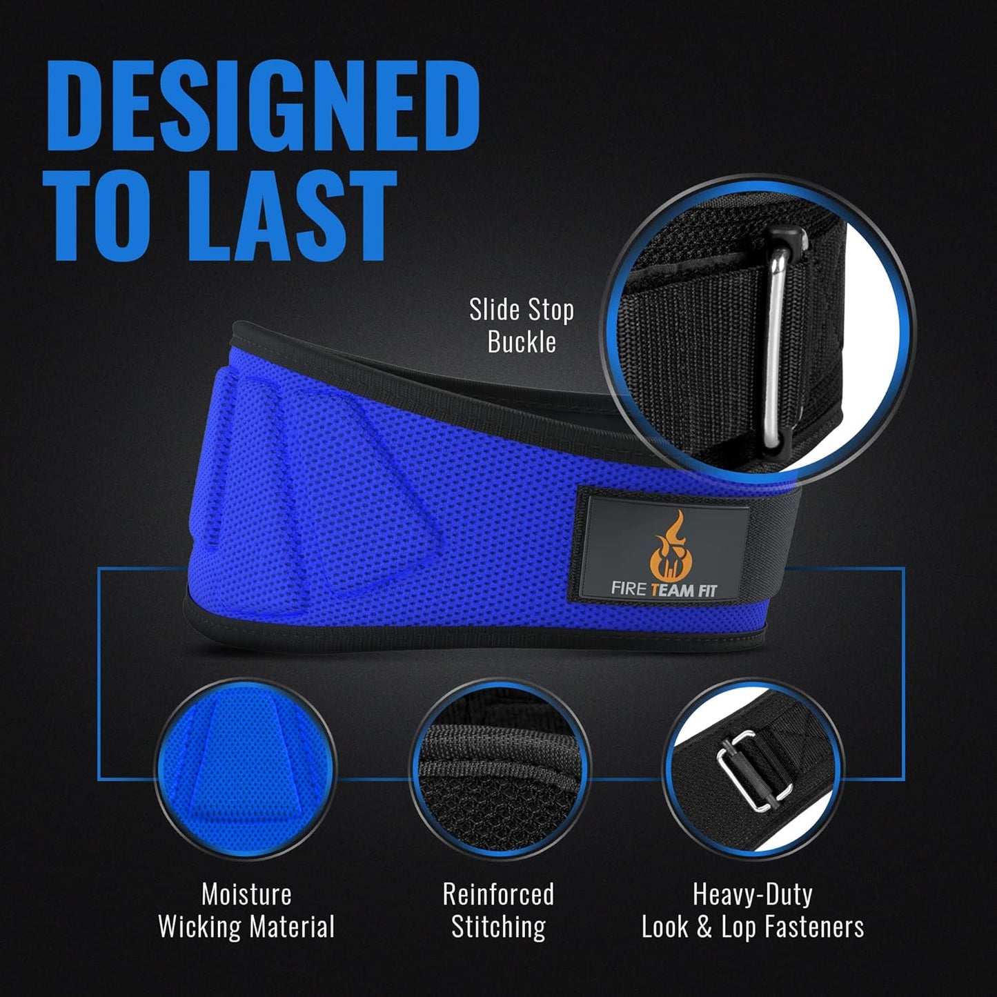 Weight Lifting Belt for Men and Women, 6 Inch, Bodybuilding & Fitness Back Support for Cross Training Workout, Squats, Lunges