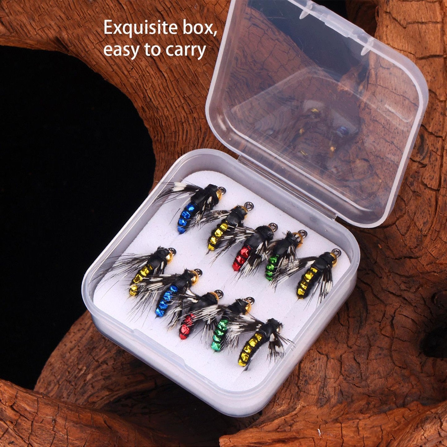 10pcs Fly Fishing Lures Kit Fishing Fly,Fly Fishing Kit Fly Fishing Lures,Handmade Lures Assortment Kit Artificial Bait Hooks for Bass Trout Salmon Fishing,Suitable for Freshwater and Saltwater