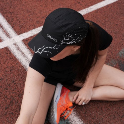 Sprints Race Day Performance HyperG Racing Cap | The Lightweight, Quick Dry, Running, Sport Hat, One Size, Unisex (US, Alpha, One Size, Dystopian Dark Miles Reflective)