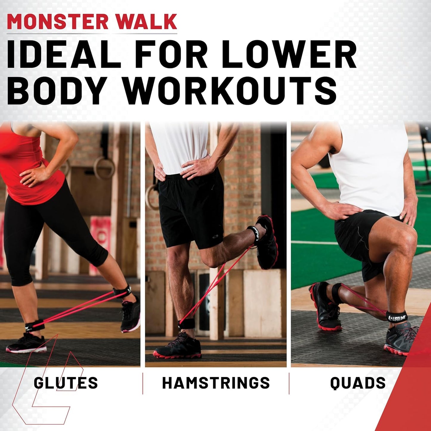 Lifeline Monster Walk - Lower Body Resistance Bands, Ankle Cuffs