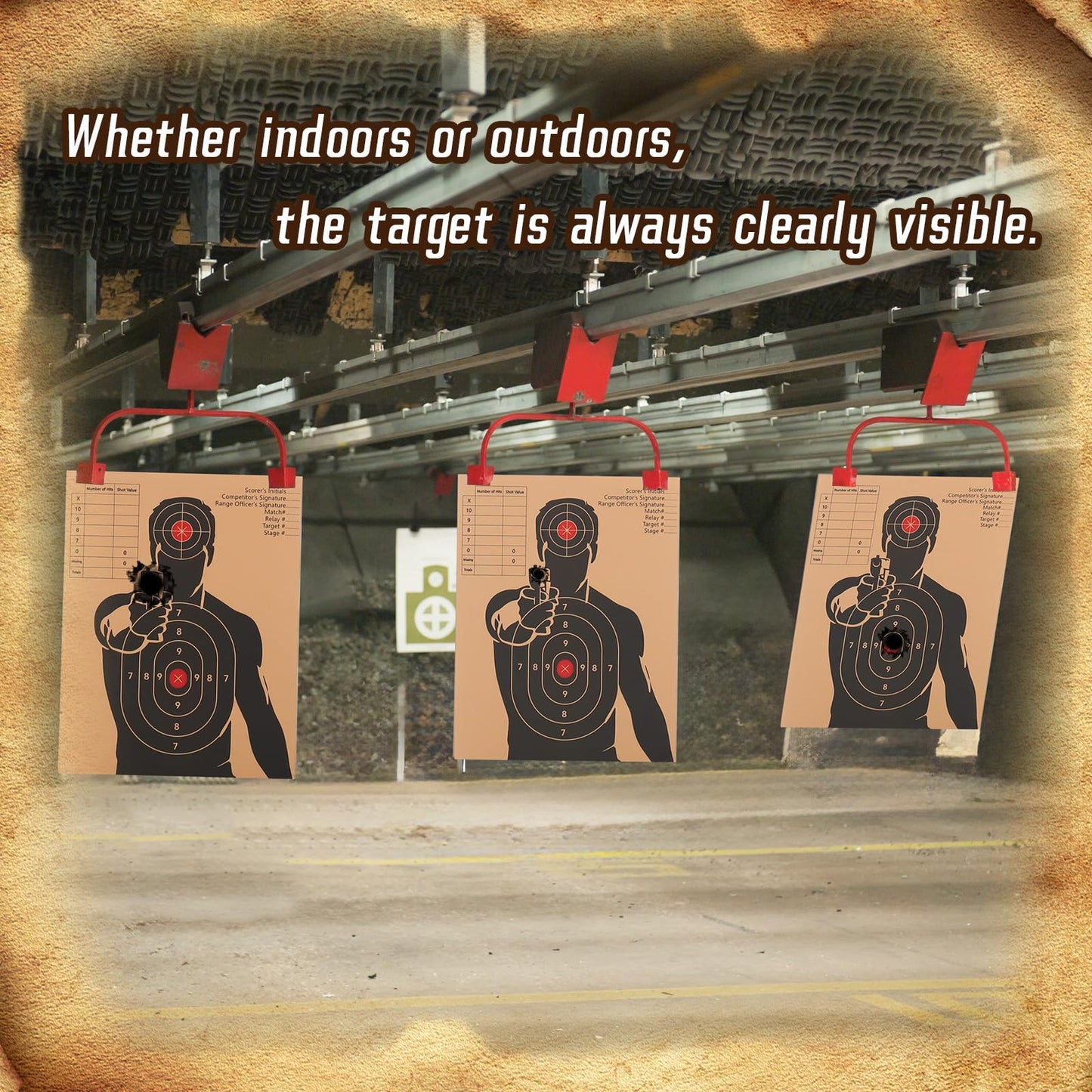 30 Pack Shooting Targets Cardboard, 1/8 Inch Thick Cardboard Targets for Shooting Range Indoor and Outdoor Practice