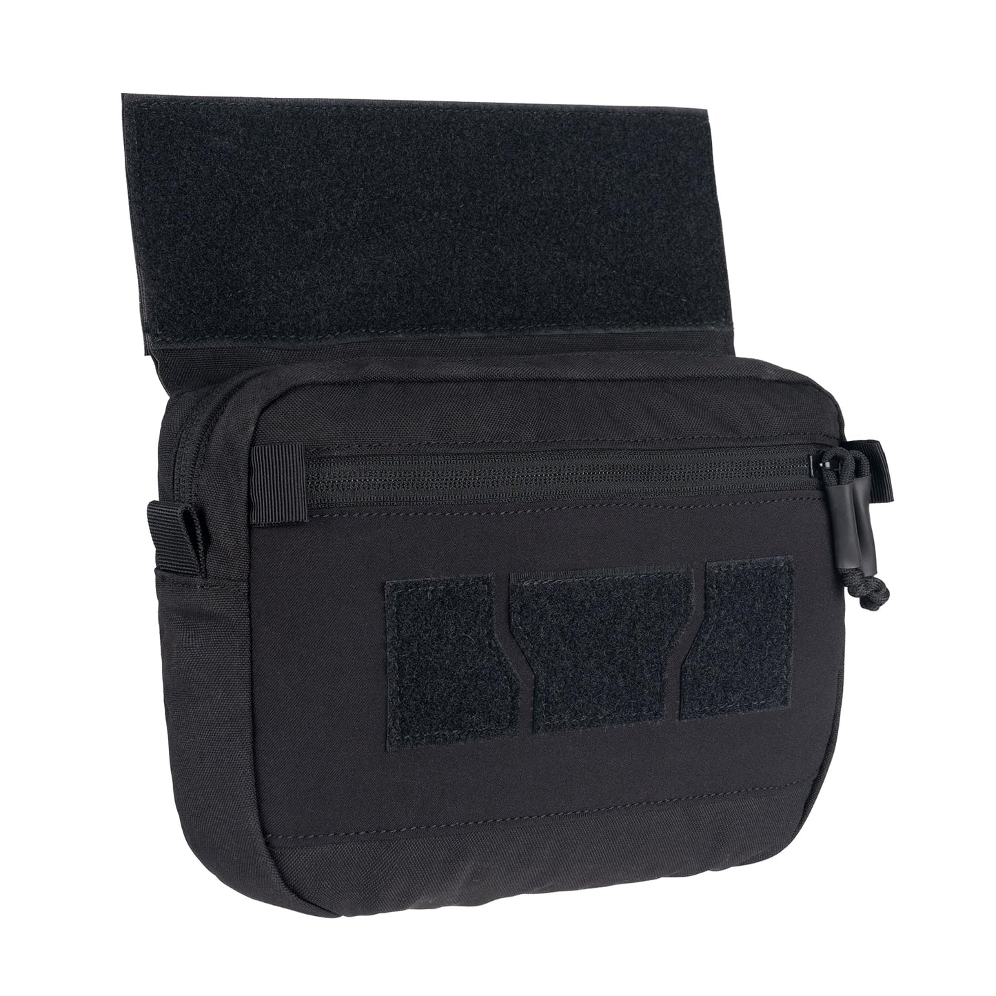 IDOGEAR Tactical Drop Dump Pouch Dangler Pouch Vest Admin Pouch Molle Utility Tool Organizer Pouch with Hook and Loop Panel for JPC AVS CPC Vest for Outdoor Sports (Black)