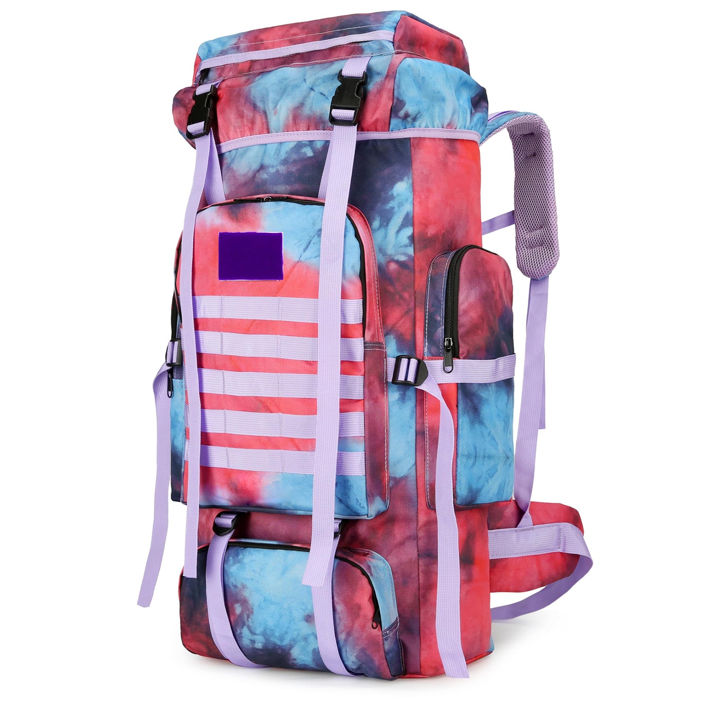 King'sGuard Military Tactical Backpack 70L Trekking Backpack Men Assault Pack Tactical Pack Rucksack For Camping Hiking Outdoor Sports Travel (Nebula Camo)