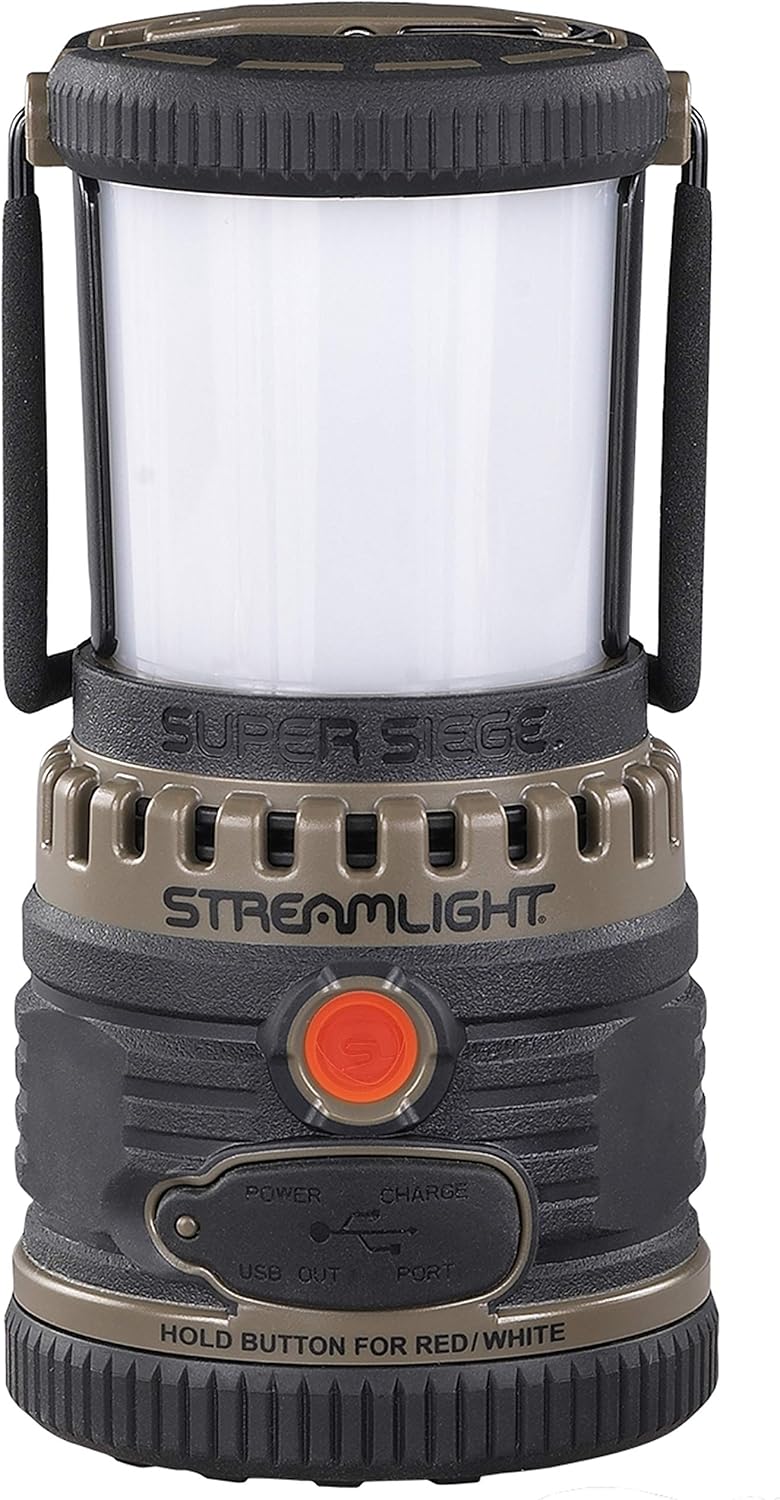 Streamlight 44931 Siege 540-Lumen Compact D Alkaline Outdoor Hand Lantern/Flashlight Combo, Coyote