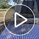 Blue Outdoor Picnic Blanket 80x60 Inch Waterproof Sand Mat for Beach Camping