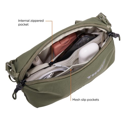 Thule Paramount Crossbody 2L - Crossbody for Women and Men - Travel Bag Carries Phone, Wallet, Keys and More, Soft Green