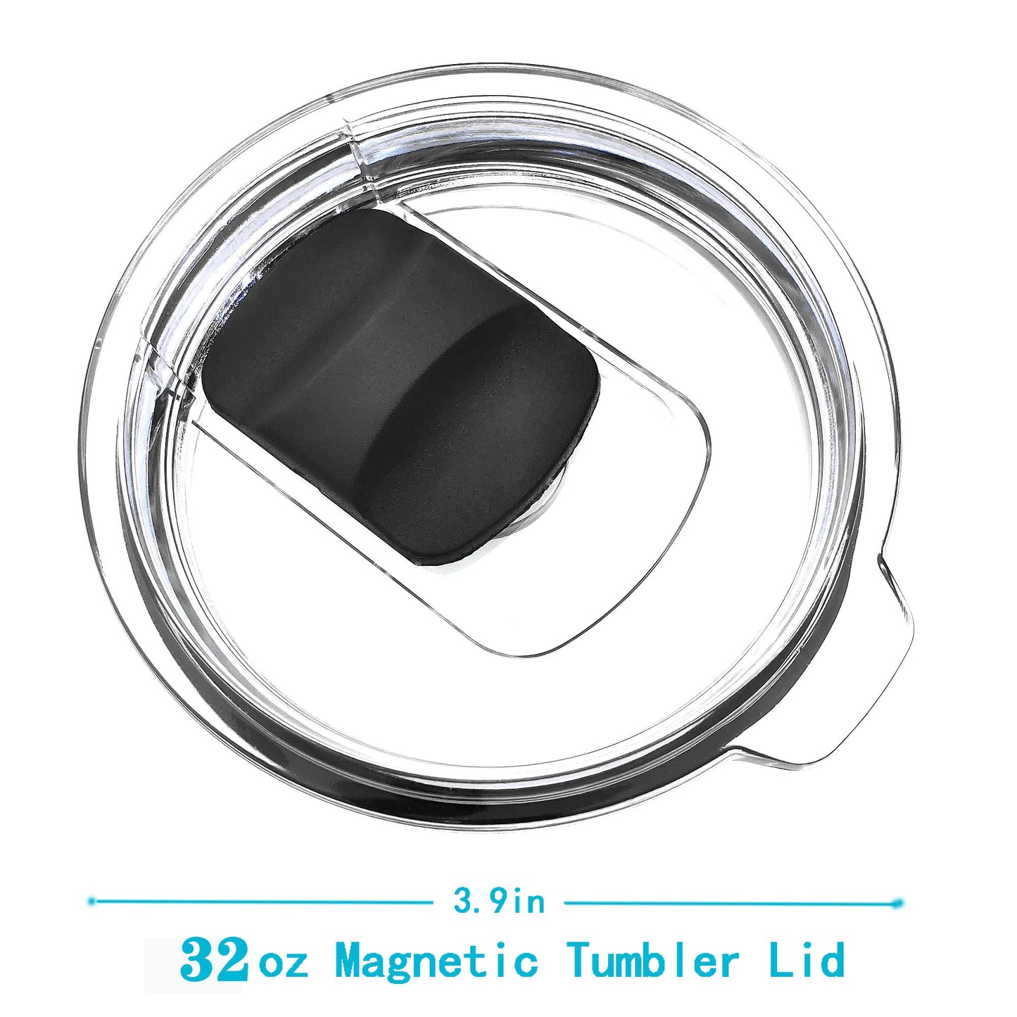 32 oz Tumbler Lid Replacement for Yeti Rambler, 32 oz Mug, BPA Free with 4 Magnetic Slider (2 Pack)