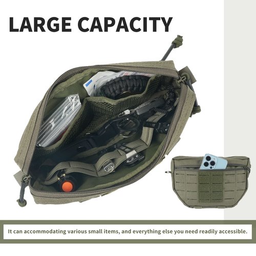 MYTHFINDER Tactical Dump Drop Pouch Molle Pouch with Hook & Loop Panels for Tactical Vest