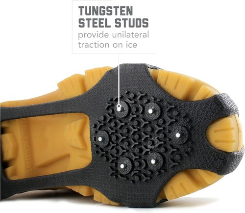 MaxxDry GripOn Traction Cleats for Snow & Ice - Lightweight Walking Footwear