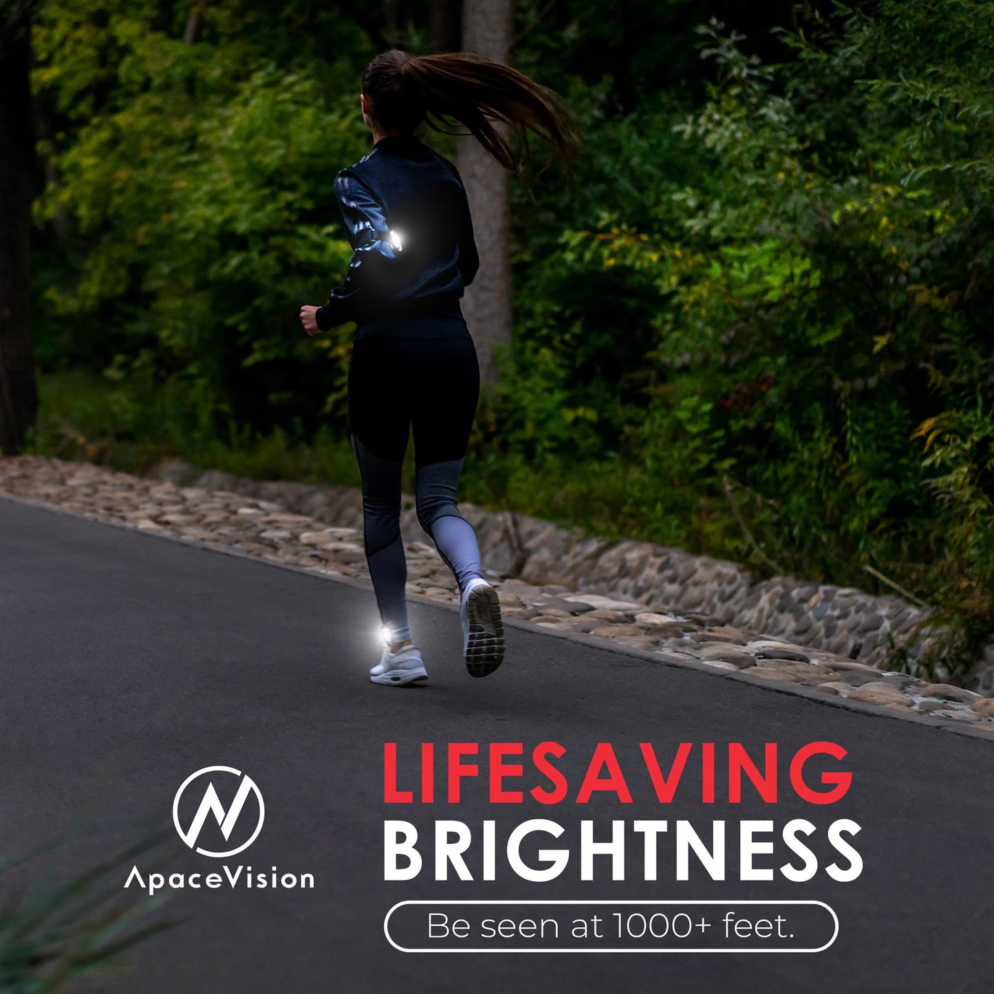 (2 Pack) - LED Safety Lights + EverLightFX USB Safety Lights