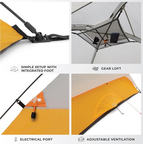 CORE Family Camping Tent - 3-9 Person Dome Tents with Gear Loft for Hiking & Backpacking