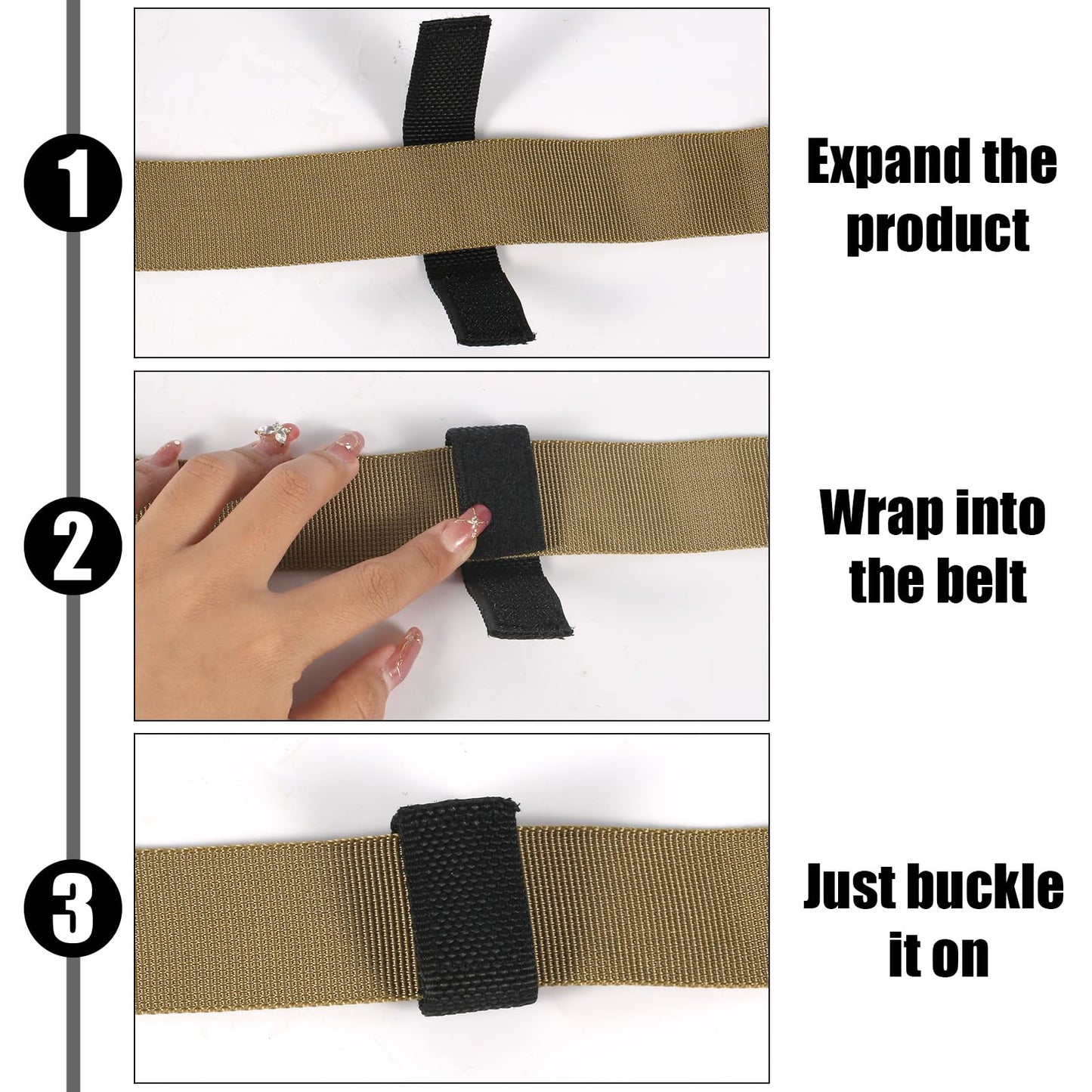 10pcs Belt Keepers for Duty Belt, Nylon Belt Loop Keeper Magic Adhesive Police Tactical Belt Keepers Fixing Duty Belt Clip Accessories for 1.5in Wide Belts Law Enforcement Security Outdoor Sports