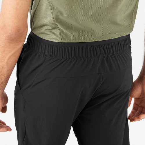 Salomon Men’s Wayfarer Ease Shorts, 4-Way Stretch Water-Resistant Hiking Shorts - DEEP Black - S