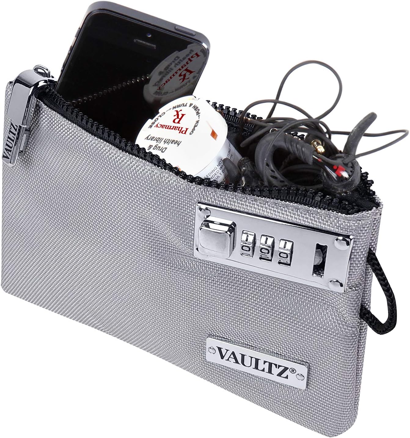 Vaultz Money Bag with Lock - 5 x 7 Inch, Men & Women's Locking Accessories Pouch for Cash, Bank Deposits, Wallet, Medicine, Phone and Credit Cards - BERRY