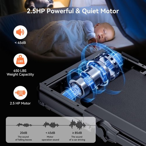 Uorkay Foldable Walking Pad with Auto Incline, Under Desk Treadmills for Home with 15% Incline, 2 in 1 Treadmill with Remote Control, Incline Walking Pad Treadmill with HIIT Modes, Low Noise