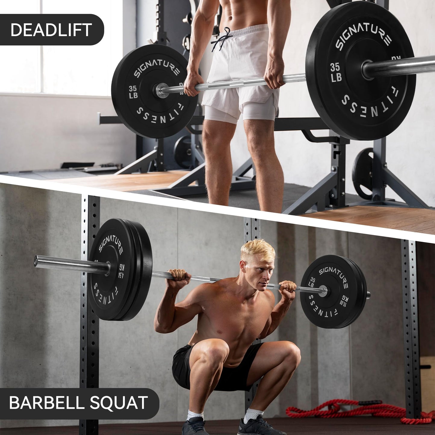 Fitvids 2" Olympic Bumper Plate Weight Plates with Steel Hub, 120-Pound Set, 2x 10LB, 2x 15LB, 2x 35LB