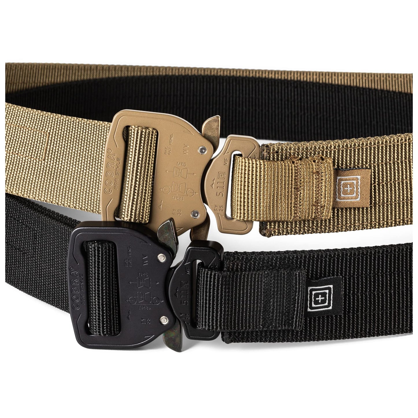 5.11 Tactical Maverick 1.5" Tactical Belt, Premium Nylon Webbing, Hook and Loop Adjustment, Black, 2-XL, 56804