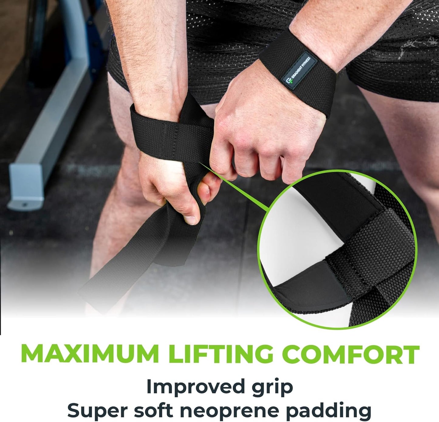 Gradient Fitness Lifting Straps | Wrist Straps for Weightlifting, Deadlift Straps, Lifting Straps for Weightlifting, Straps for Weight Lifting, Weight Lifting Straps for Men/Women, Gym Lifting Grips