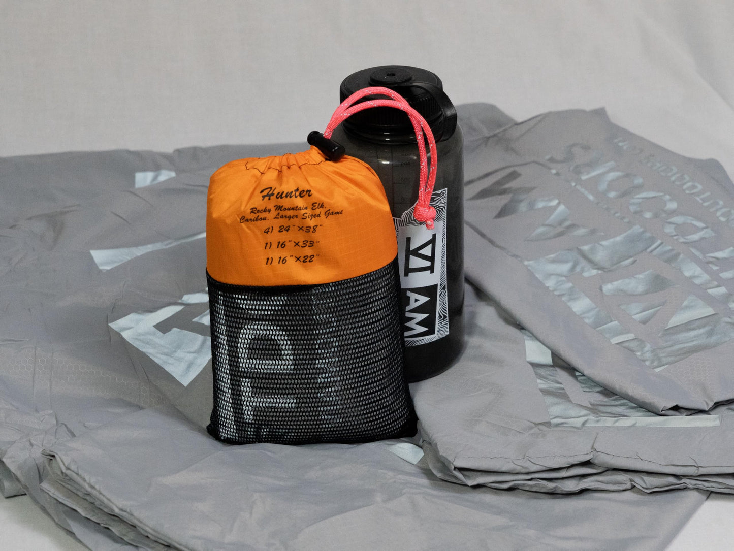 VIAM Outdoors Hunter Game Bag Set – 6-Pack for Elk, Deer, Caribou, Bear – Lightweight 1.35oz Hexagon Ripstop – Includes 4 (24"x38"), 1 (16"x33"), 1 (16"x22") – Breathable, Washable, Reusable