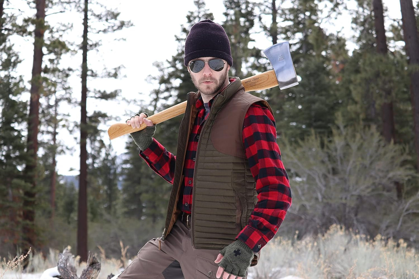 1844 Helko Werk Germany Classic Journeyman Pack Axe - Made in Germany Lightweight and Compact Backpacking Axe and Bushcraft Axe for Camping - Head 1.5 lbs, Handle 20 in. (Journeyman) #11441