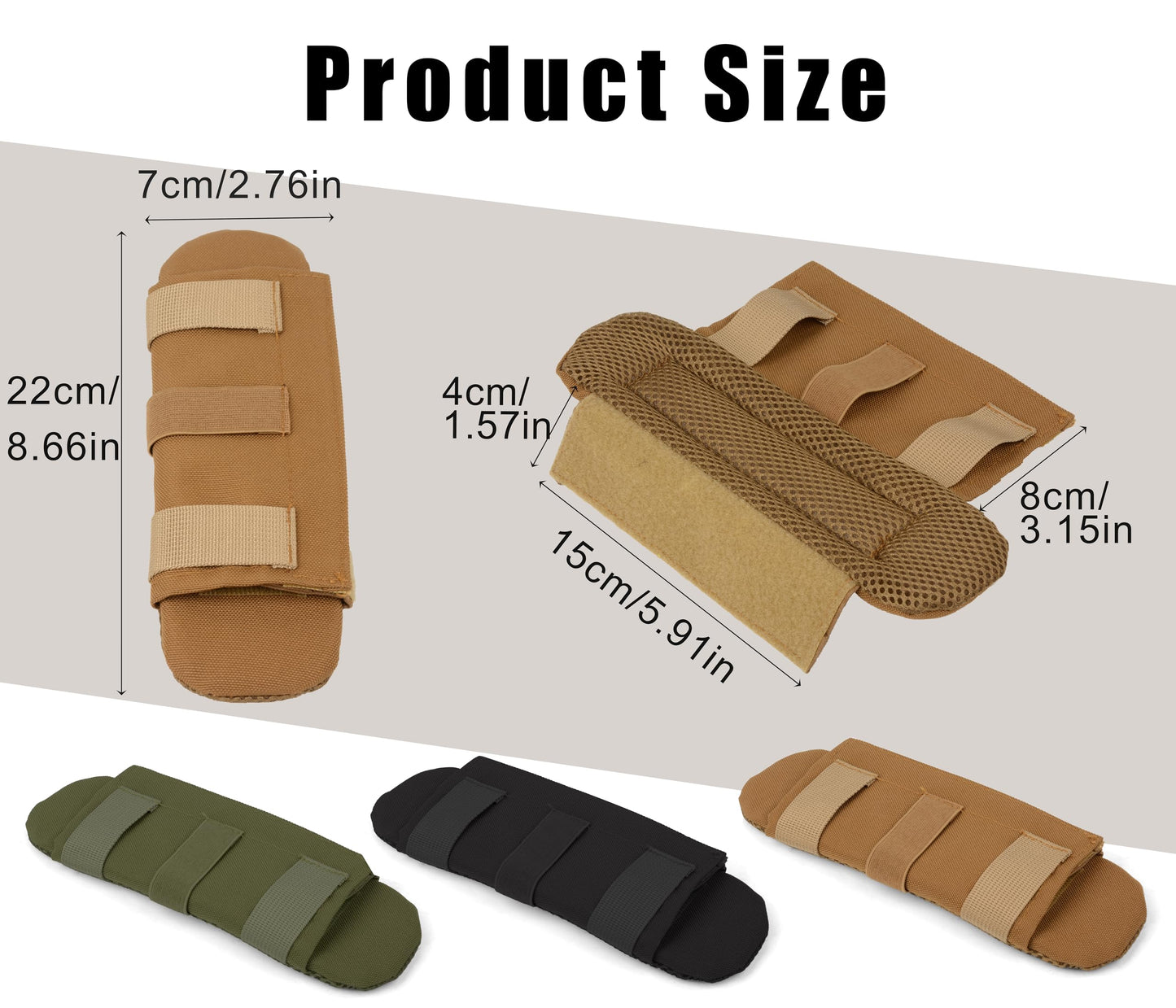 KICPUK 2 Shoulder Strap Pads,Backpack Shoulder Pads,Shoulder Strap Pads for Optimal Weight Distribution,Suitable for Weighted Vests,Backpacks,Computer Bags,Harnesses (Green)