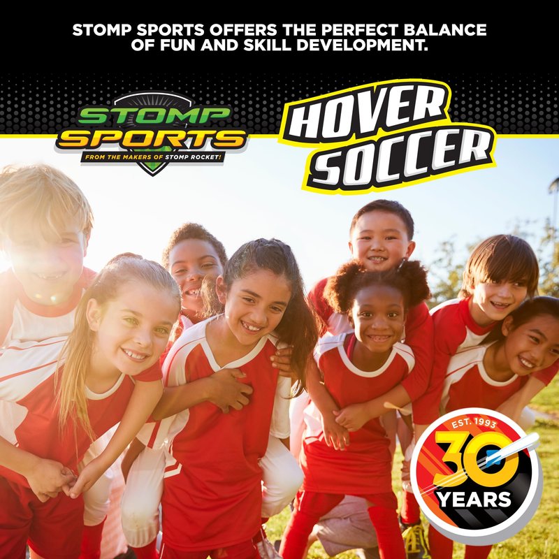 Hover Soccer from The Makers of Stomp Rocket – LED Lights and Padded Bumpers Indoor Air Soccer Toy for Boys Girls Ages 3 4 5 6 7 8 + Fun Games
