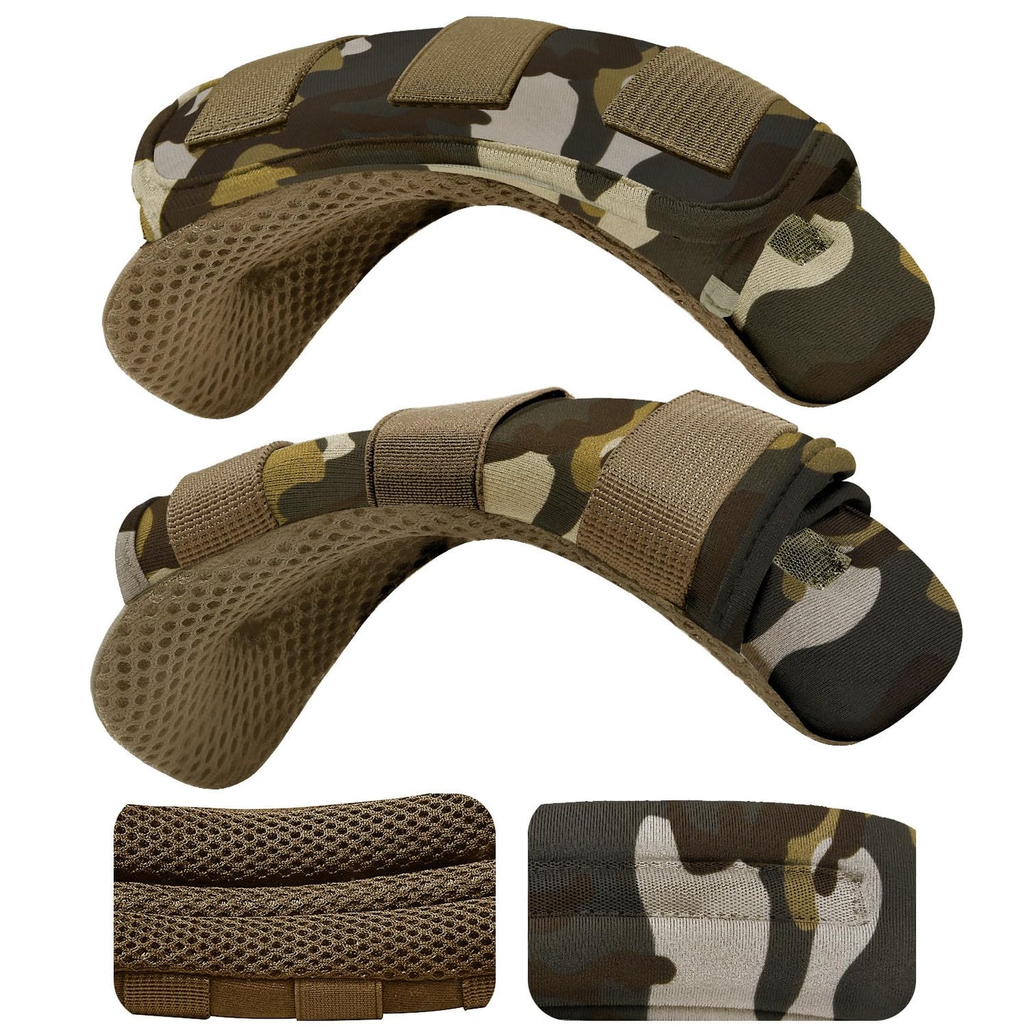 2Pcs Thick Cushioned Shoulder Pads, Featuring Anti-Slip Design and Breathable Mesh,Extra Wide Padding for Shoulder Straps and Luggage Belts,Soft and Comfortable for Enhanced Support,Camouflage Green