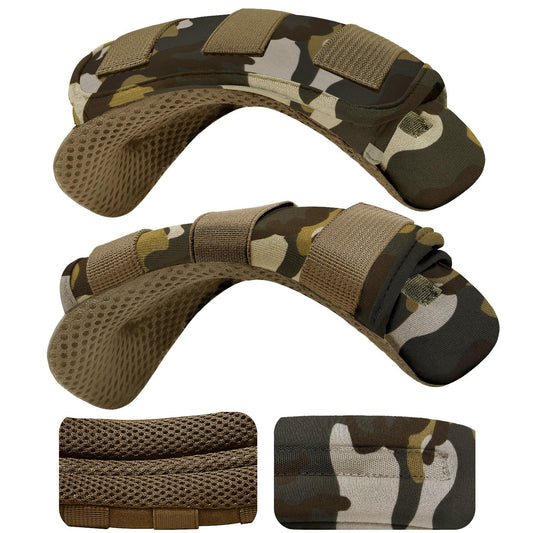 2Pcs Thick Cushioned Shoulder Pads, Featuring Anti-Slip Design and Breathable Mesh,Extra Wide Padding for Shoulder Straps and Luggage Belts,Soft and Comfortable for Enhanced Support,Camouflage Green