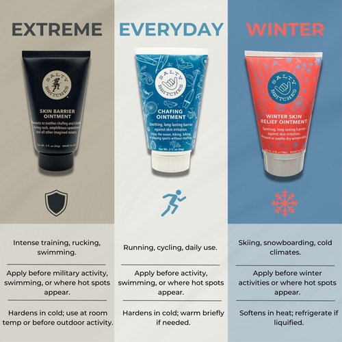 Salty Britches Waterproof Anti Chafing Ointment, Chafing Gel, Half Marathon Essentials, Anti-Chafe, Military Gear Essential, Running Essentials, Gifts for Runners - Berry Scented - 1pk