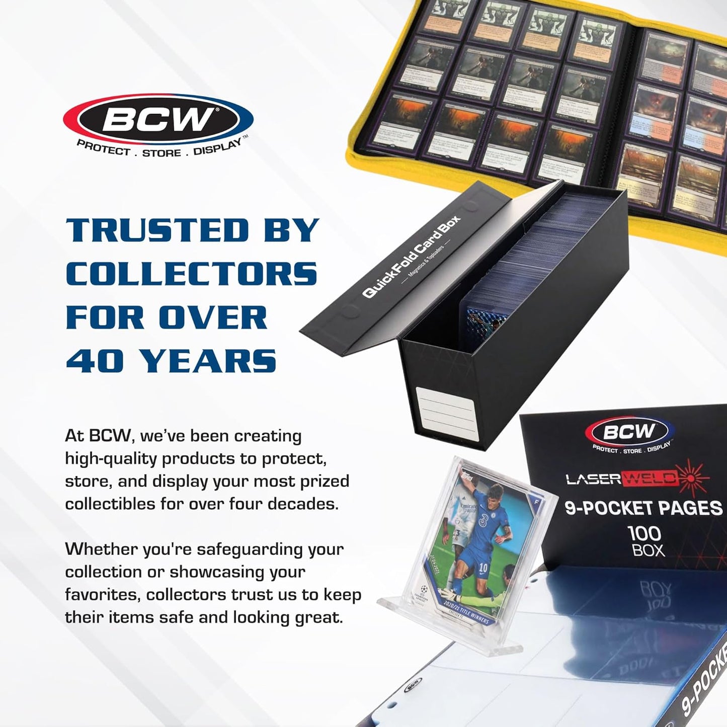 BCW 138 PT. Thick Card Topload Holder - Pack of 50 | Durable Rigid PVC Toploader | Toploaders for Memorabilia, Jersey, Patch, and Relic Cards | Ideal for Collectors and Hobbyists