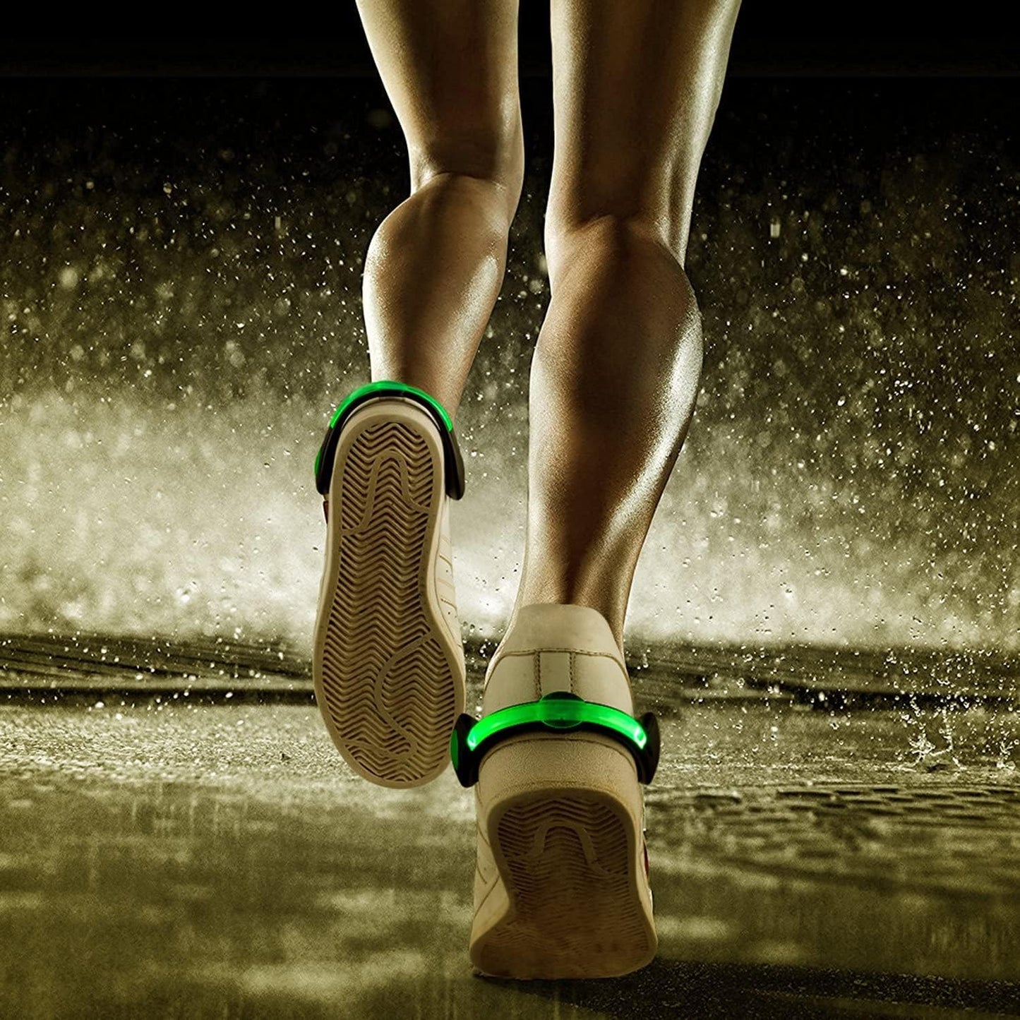 LED Shoes Clip Lights USB Charging for Night Running Gear, Color RGB Strobe and Steady Color Flash Mode, Safety Clip Lights for Running, Jogging, Walking, Biking(One Pair)