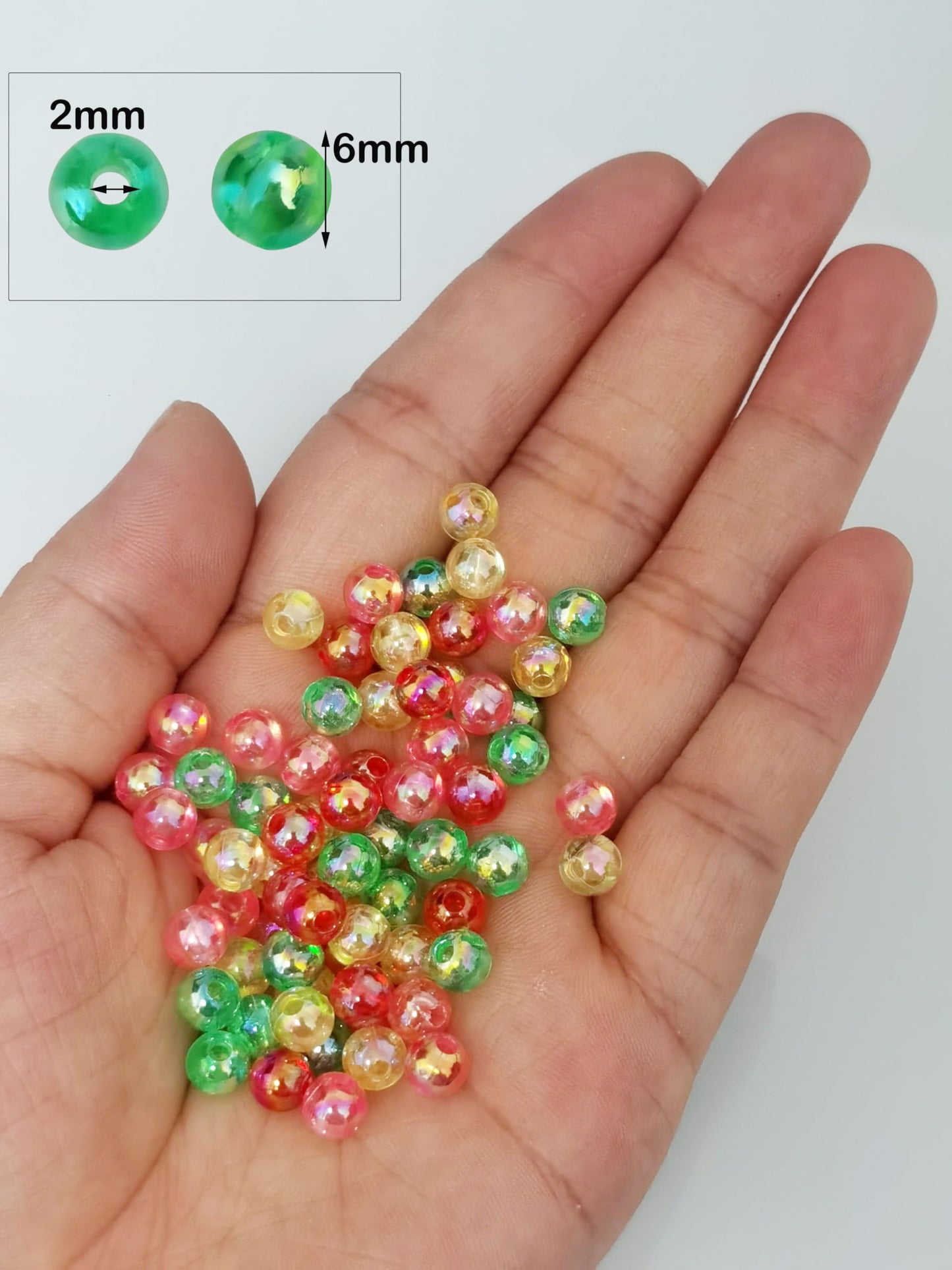 200pcs Fishing Beads Assortment Plastic Bead for Fishing Baits Fishing Rigs for Freshwater or Saltwater (Style 1-200pcs)
