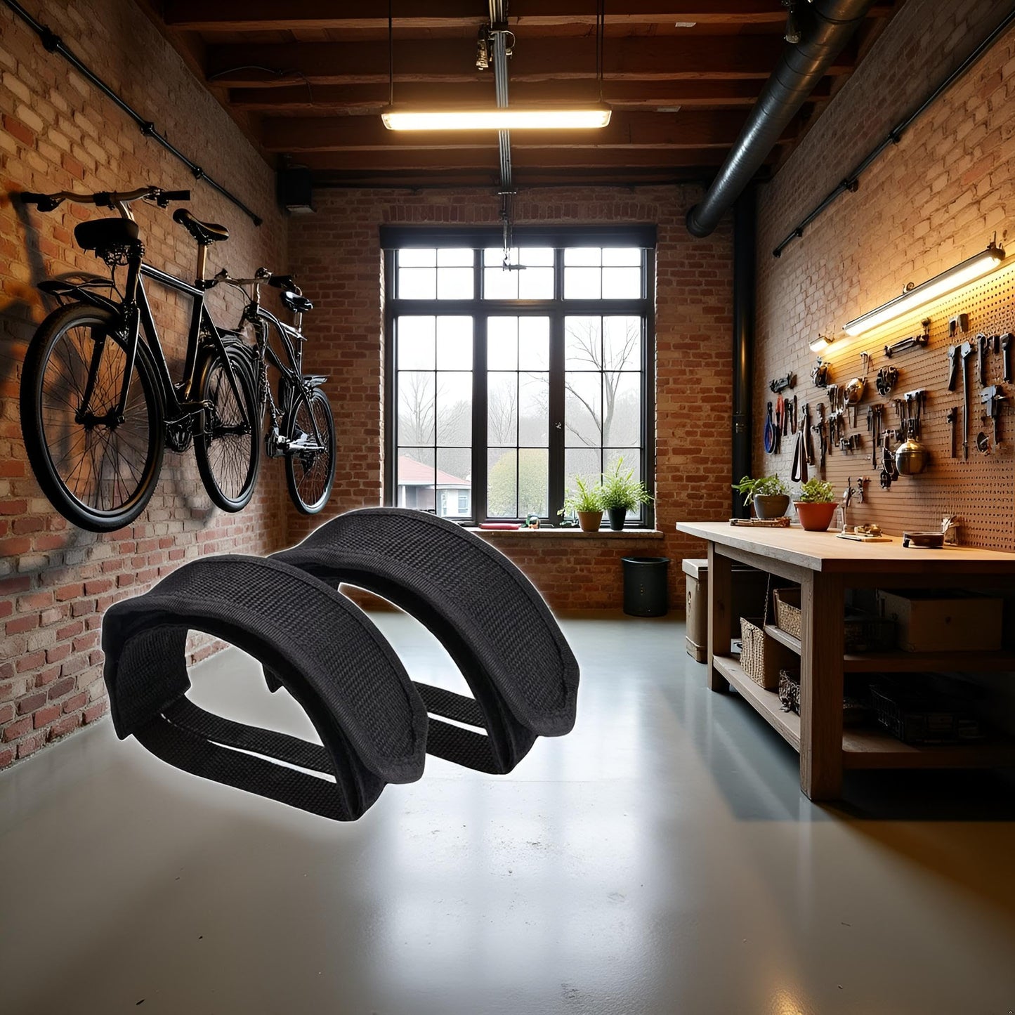 2Pcs Black Beam Strap Pedal Straps Cycling Bike Foot Pedal Straps Toe Clips Straps Tape Cycling Parts and Components for Fixed Gear Bike,Sports and Outdoors