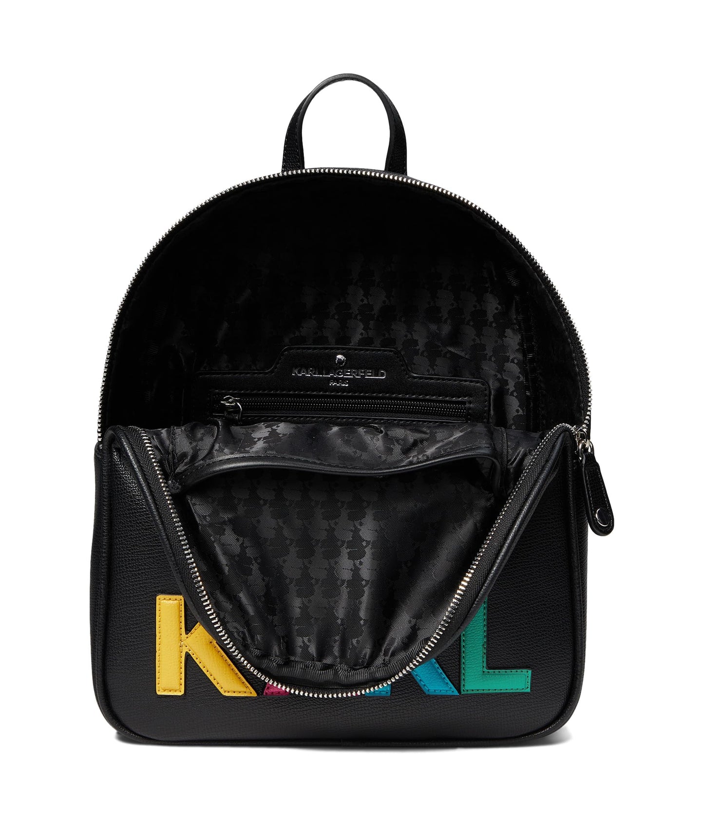 Karl Lagerfeld Paris Adele Backpack, Jet Black/Multi