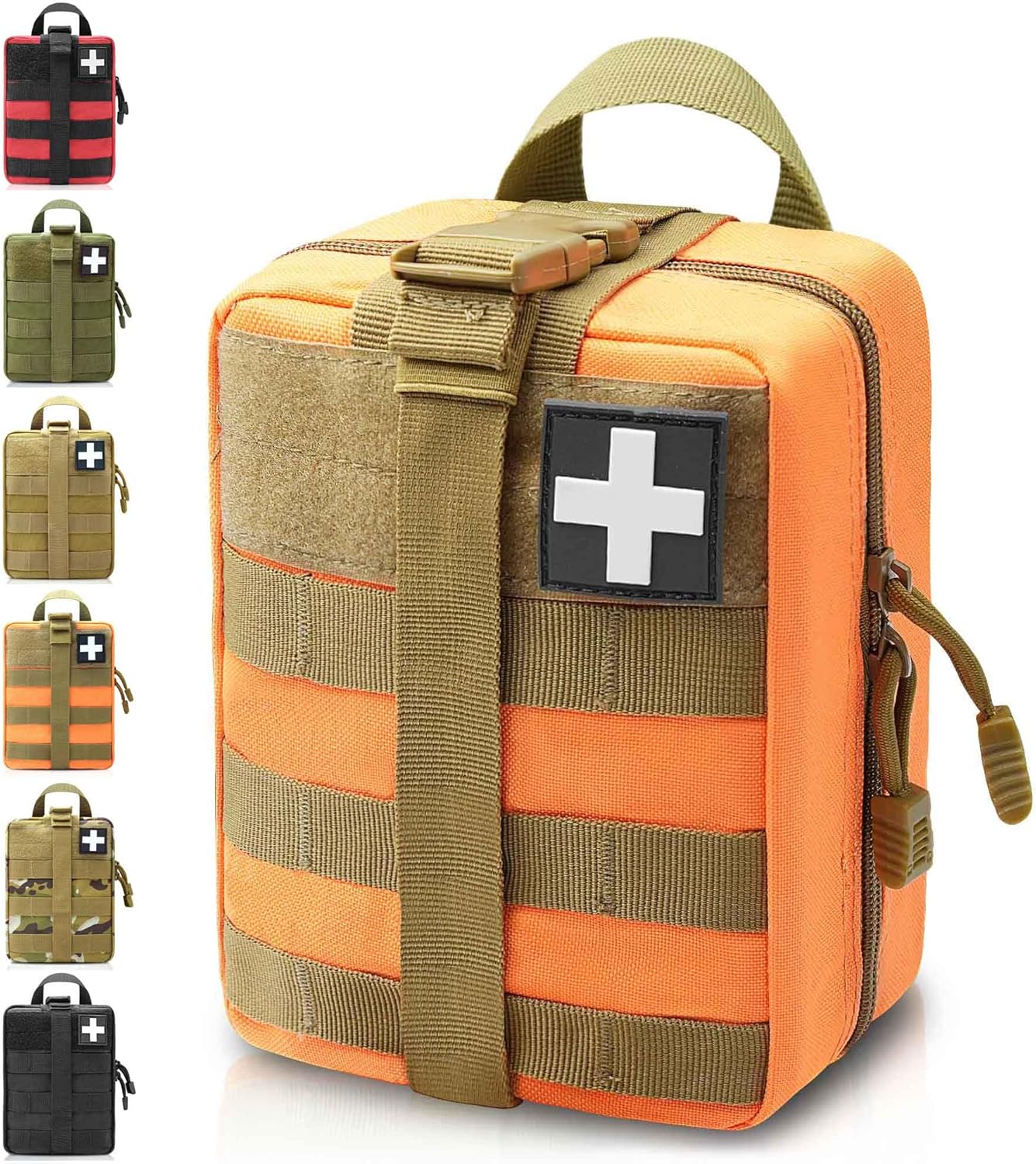 1000D Molle Ifak Pouch Rip Away, Tactical Tear Away Medical Pouch Empty, Military First Aid Pouch Bag Only for Camping Hiking Travel