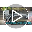 Heavy Duty Stainless Steel Boat Handrail 12 Inch Polished Marine Grab Handle - 2 Pack