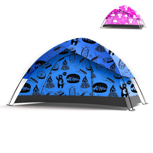 KidzAdventure 2 in 1 Indoor/Outdoor Tent for Kids, Double Layer PU1500 Waterproof, Lightweight N Easy Pop up Toddler/Kids Tent, Ideal for Backyard, Outside Camping, or Play Fort