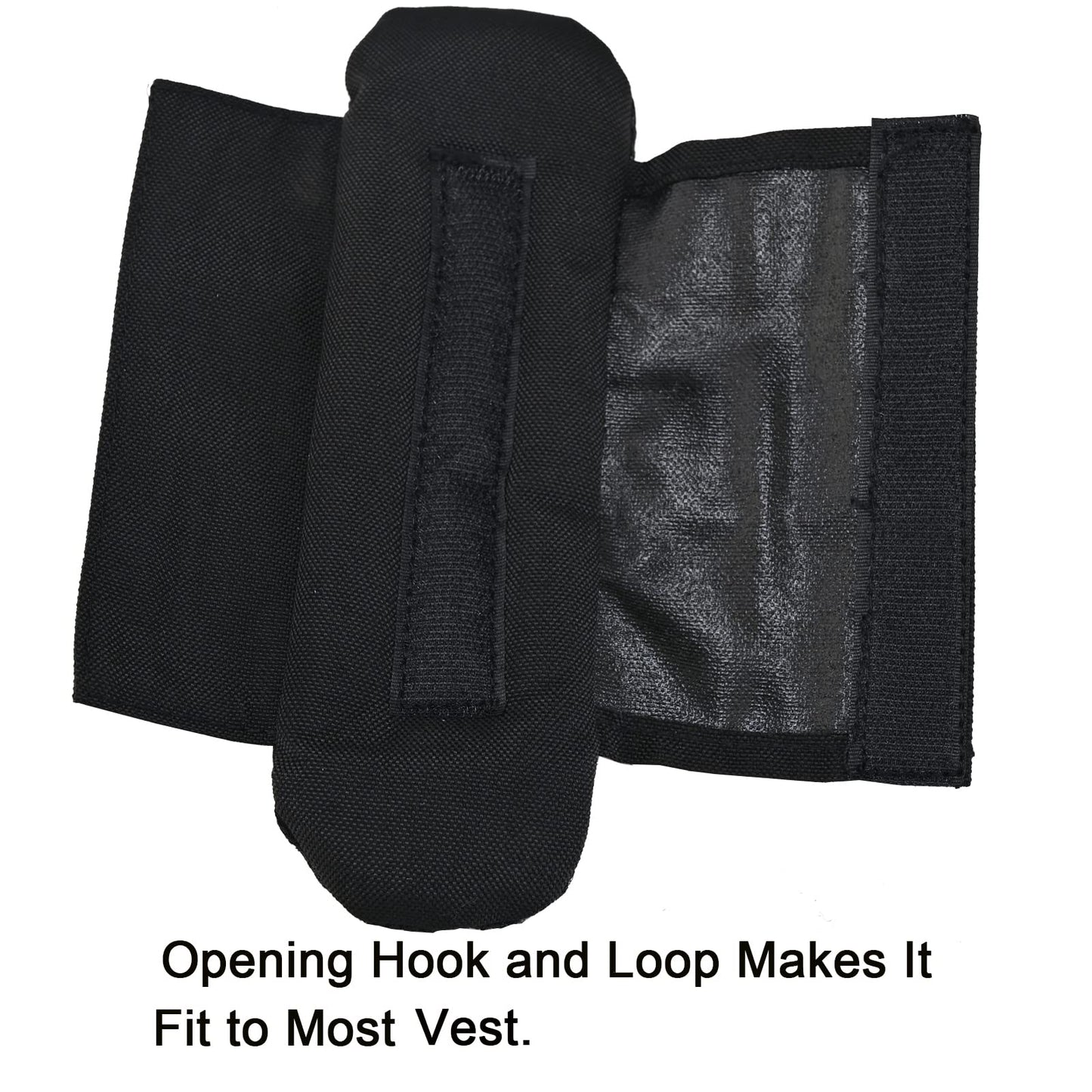 2 Pack Detachable Vest Shoulder Strap Pads Fit 2'' (Maximum 2.5'') Sling Bags Guitars Backpack Messenger Bag Shoulder Straps Comfort Soft Cushion Strap Pads for FCPC JPC Vests (Black)